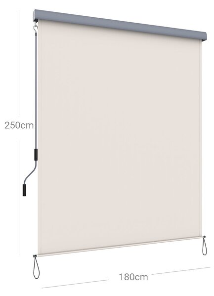 Vertikalna tenda za terasu i balkon, 2,5 × 1,8 m (V × Š), bež | SONGMICS