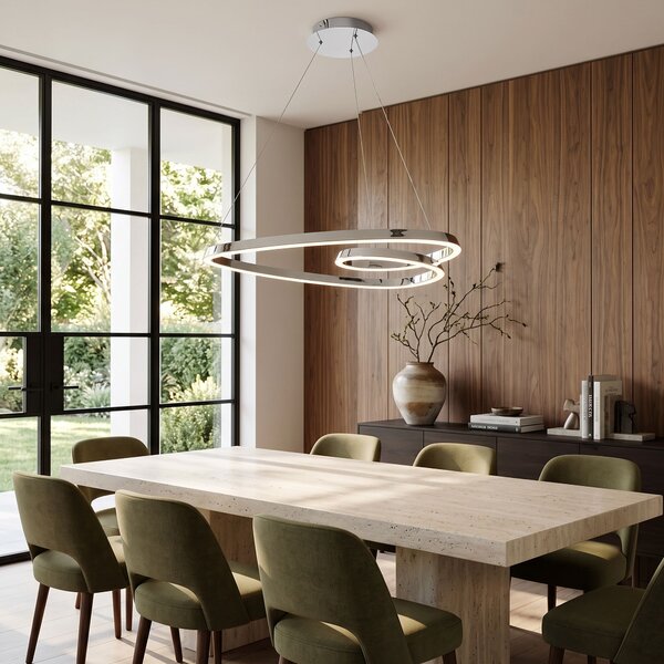 Stropna svjetiljka Hanging Loop LED + Daljinski upravljač APP798-cp Krom