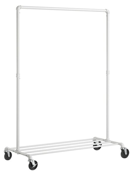 Stalak za odjeću s kotačima, nosivosti do 90kg, 100 x 49 x 163 cm, bijeli | SONGMICS