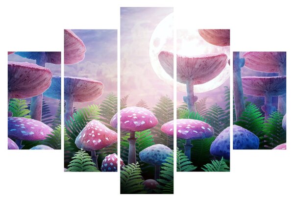 Slika - Gobe ob polni luni, grafika (150x105 cm)