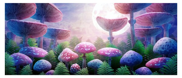 Slika - Gobe ob polni luni, grafika (120x50 cm)