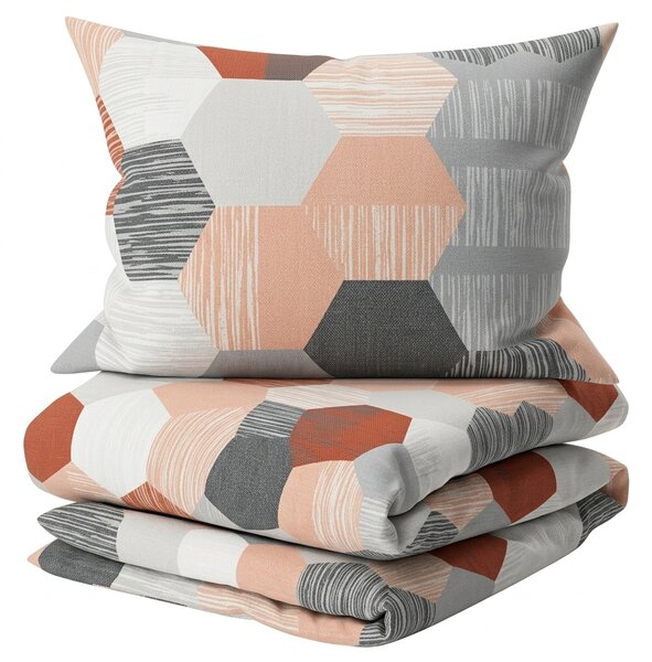 Krep posteljina od renforcé pamuka HONEY COMB siva Dimenzije posteljine: 70 x 90 cm | 140 x 200 cm