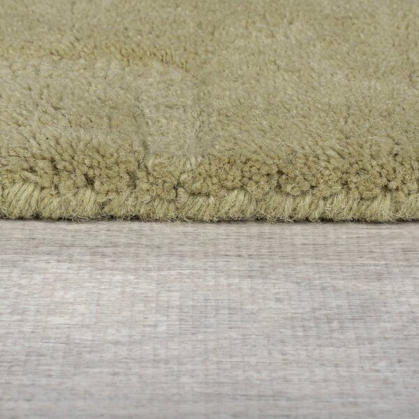 Kaki zeleni ručno rađen vunen okrugao tepih ø 160 cm Mesmerise Sage – Flair Rugs