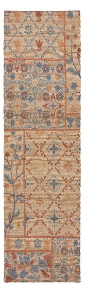 Ručno rađena staza od mješavine jute u prirodnoj boji 60x230 cm Taylor Patchwork – Flair Rugs