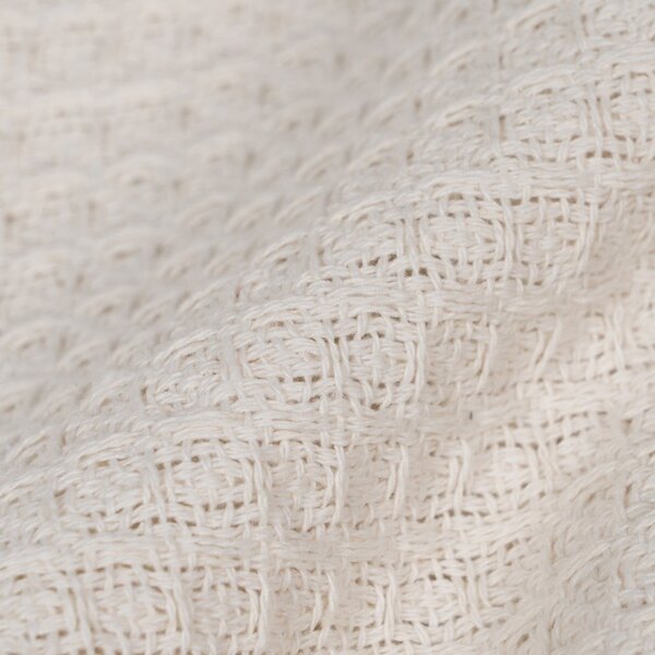 Krem prekrivač od recikliranog pamuka 260x280 cm Honeycomb – Ixia