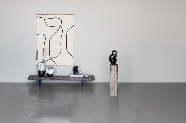 Periv pamučan tepih boje slonovače 100x140 cm Shadow – Mette Ditmer Denmark