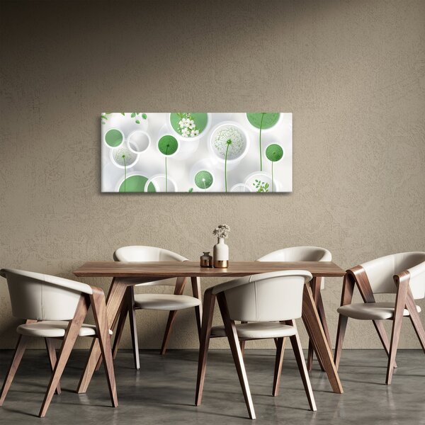 Slika - Rože v krogih (120x50 cm)