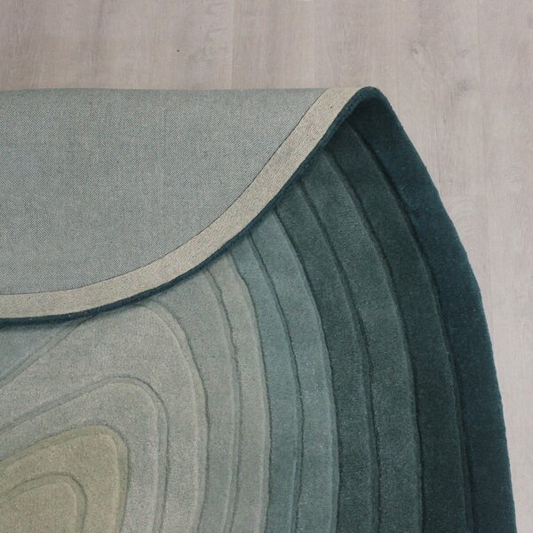Plavi vunen tepih 160x230 cm Puddle Ombre Wool – Flair Rugs