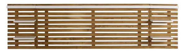 Bijelo/u prirodnoj boji uzglavlje od masivnog bora 240x62 cm Nidra – Marckeric