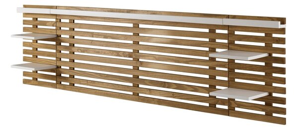 Bijelo/u prirodnoj boji uzglavlje od masivnog bora 240x62 cm Nidra – Marckeric