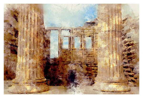 Slika - Érechthéion, Atene, Grčija (90x60 cm)