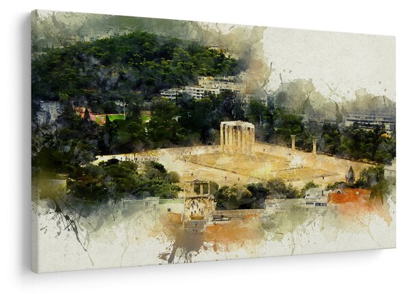Slika - Zeusov tempelj, Atene, Grčija (90x60 cm)
