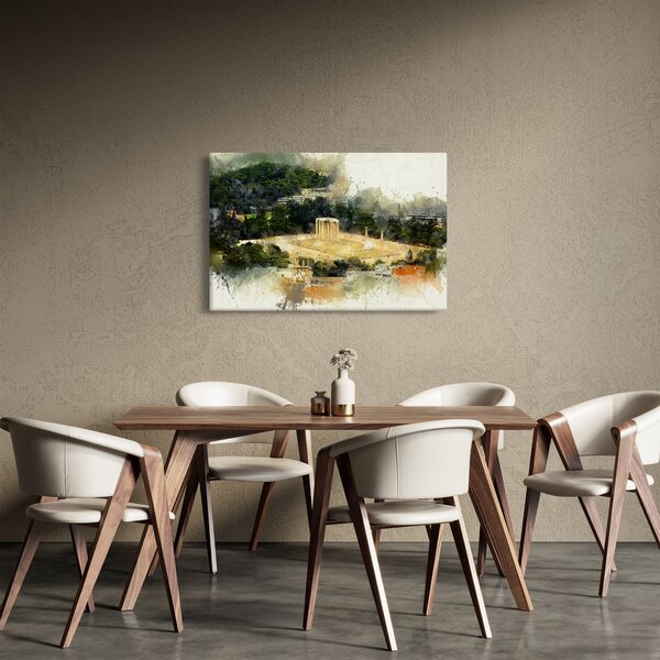 Slika - Zeusov tempelj, Atene, Grčija (90x60 cm)