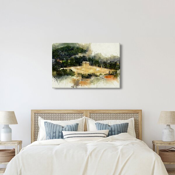 Slika - Zeusov tempelj, Atene, Grčija (90x60 cm)