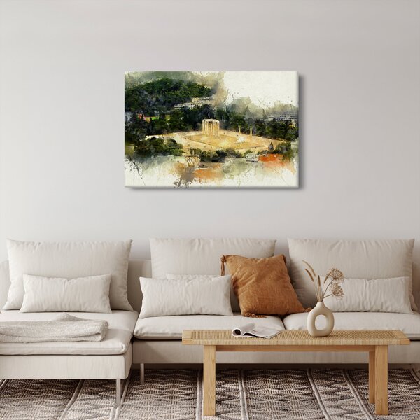 Slika - Zeusov tempelj, Atene, Grčija (90x60 cm)