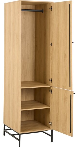 Ormar u dekoru hrasta u prirodnoj boji 51x200x60 cm Albany – Actona