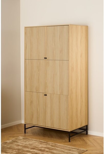 Ormar u dekoru hrasta u prirodnoj boji 99x200x60 cm Albany – Actona