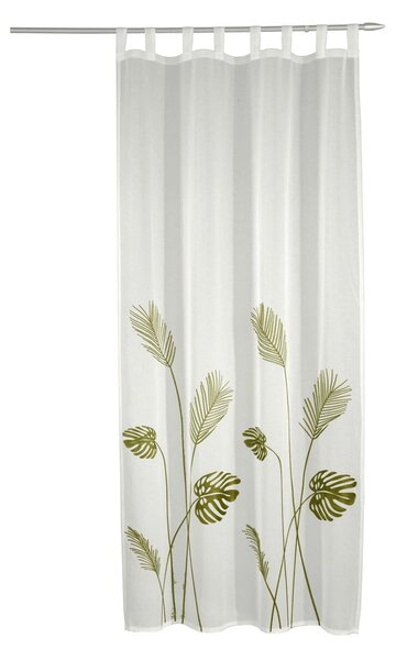 Bijela/zelena prozirna zavjesa od voila 135x245 cm – Sehlbach