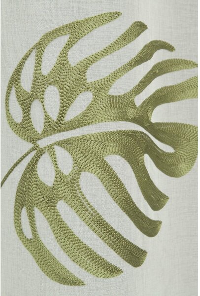 Bijela/zelena prozirna zavjesa od voila 135x245 cm – Sehlbach