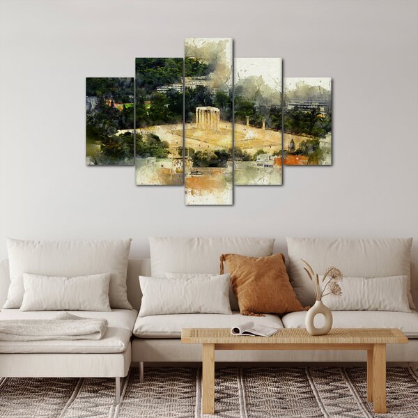 Slika - Zeusov tempelj, Atene, Grčija (150x105 cm)