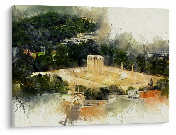 Slika - Zeusov tempelj, Atene, Grčija (70x50 cm)