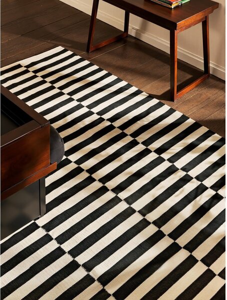 Crno-bijeli obostrani/ručno rađen vuneni tepih 200x300 cm Donna – Hanse Home