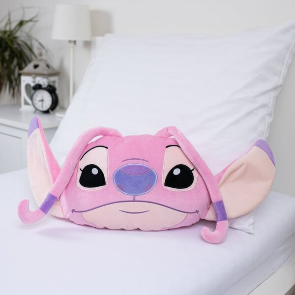 Dječji jastuk od flisa 41x32 cm Lilo and Stitch "Angel Pink" – Jerry Fabrics