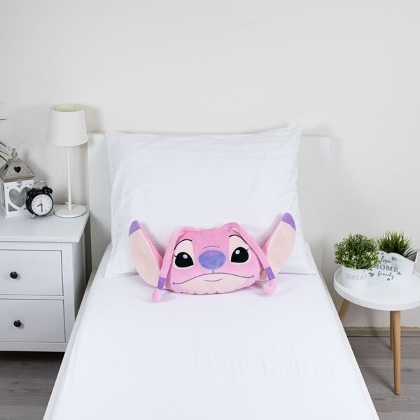 Dječji jastuk od flisa 41x32 cm Lilo and Stitch "Angel Pink" – Jerry Fabrics