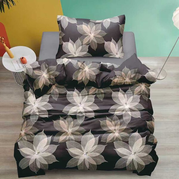 Pamučna posteljina VALEIRA smeđa Dimenzije posteljine: 70 x 90 cm | 140 x 200 cm