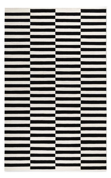 Crno-bijeli obostrani/ručno rađen vuneni tepih 200x300 cm Donna – Hanse Home