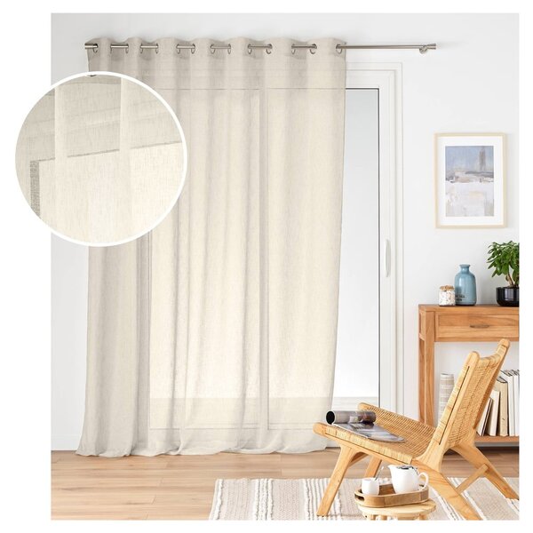 Prozirna zavjesa u prirodnoj boji 240x240 cm Carlin – douceur d'intérieur