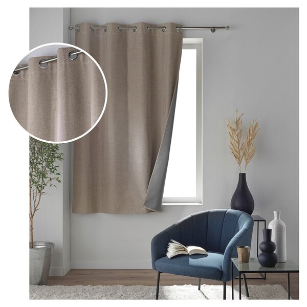 Smeđa zatamnjujuća zavjesa 140x180 cm Crepuscule – douceur d'intérieur