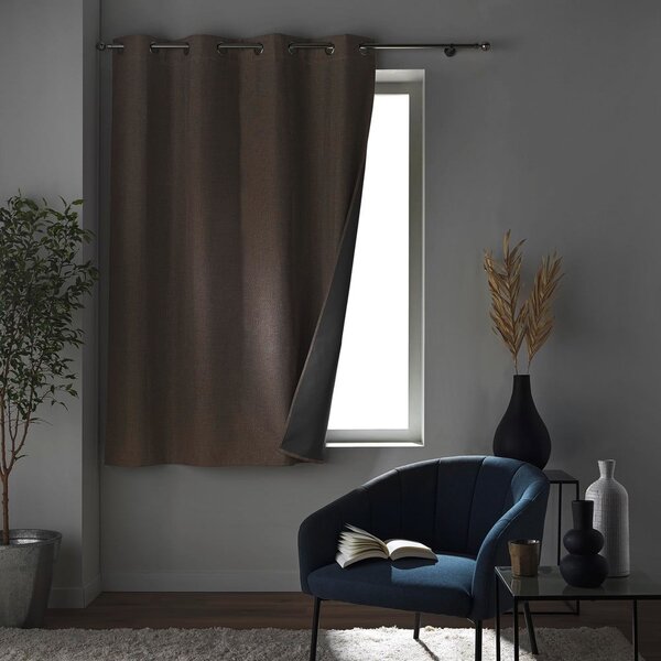 Smeđa zatamnjujuća zavjesa 140x180 cm Crepuscule – douceur d'intérieur