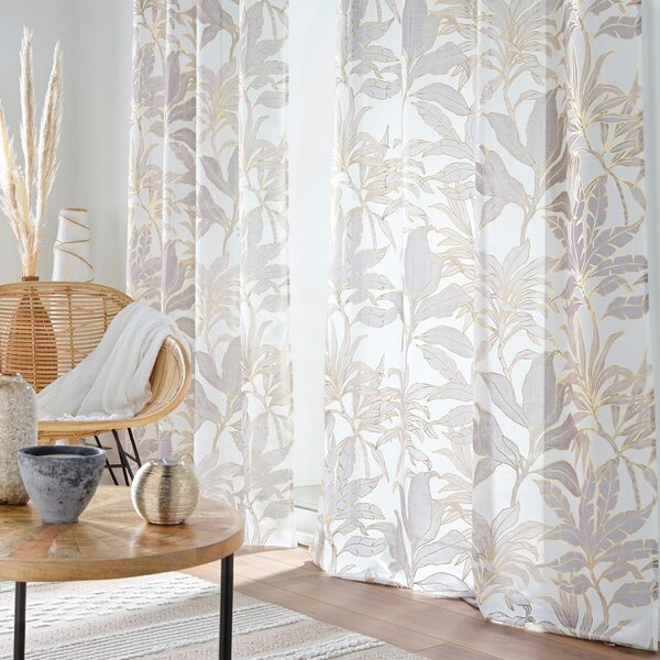 Bež/u zlatnoj boji prozirna zavjesa 135x240 cm Vayana – douceur d'intérieur