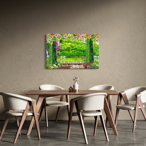 Slika - Čarobni vrt z labodi (90x60 cm)