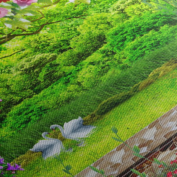 Slika - Čarobni vrt z labodi (90x60 cm)