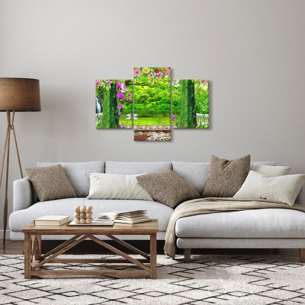 Slika - Čarobni vrt z labodi (90x60 cm)