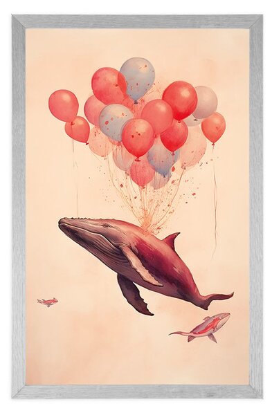 Plakat orka sanjarka s balonima