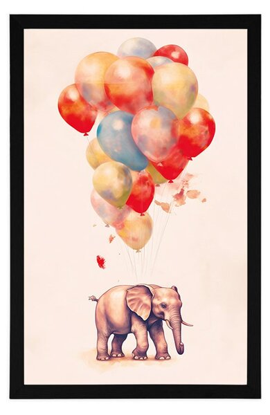 Plakat slon sanjar s balonima