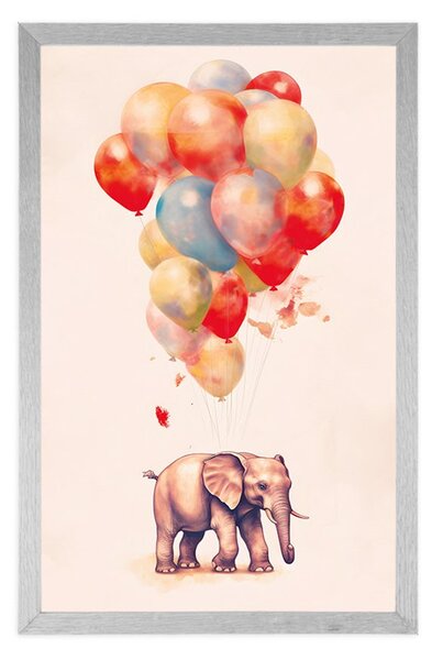 Plakat slon sanjar s balonima