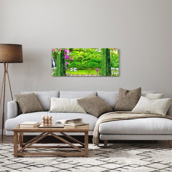 Slika - Čarobni vrt z labodi (120x50 cm)