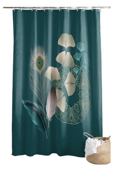 Tuš zavjesa 180x200 cm Ginkoblue – douceur d'intérieur