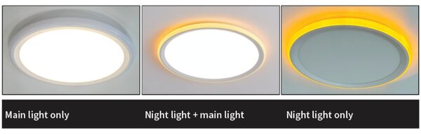 SVJETILJKA STROPNA LED TARA D430 32W+4W 3000-6000K IP40 BLACK 11077