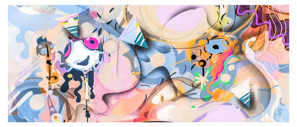Slika - Pravljična abstrakcija (120x50 cm)