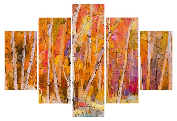 Slika - Jesenski gozd (150x105 cm)