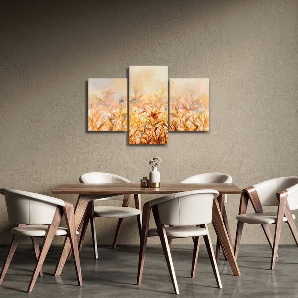Slika - Listje v jesenskih barvah, oljna slika (90x60 cm)