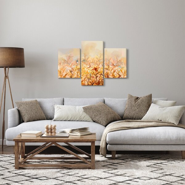 Slika - Listje v jesenskih barvah, oljna slika (90x60 cm)