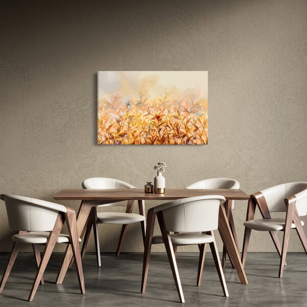 Slika - Listje v jesenskih barvah, oljna slika (90x60 cm)