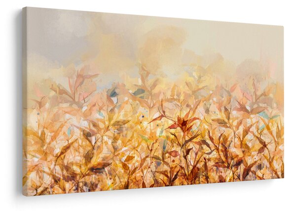 Slika - Listje v jesenskih barvah, oljna slika (90x60 cm)