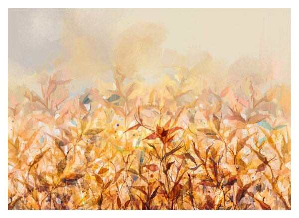 Slika - Listje v jesenskih barvah, oljna slika (70x50 cm)